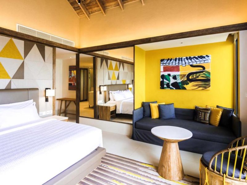Gold Beach Villa – King Bed – Hard Rock Hotel Maldives