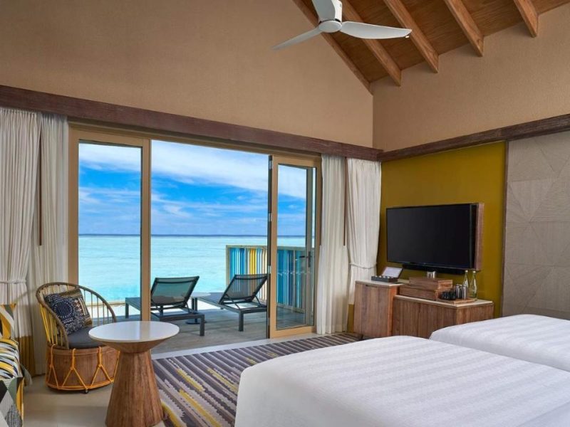 Platinum Overwater Villa – Twin Bed – Hard Rock Hotel Maldives