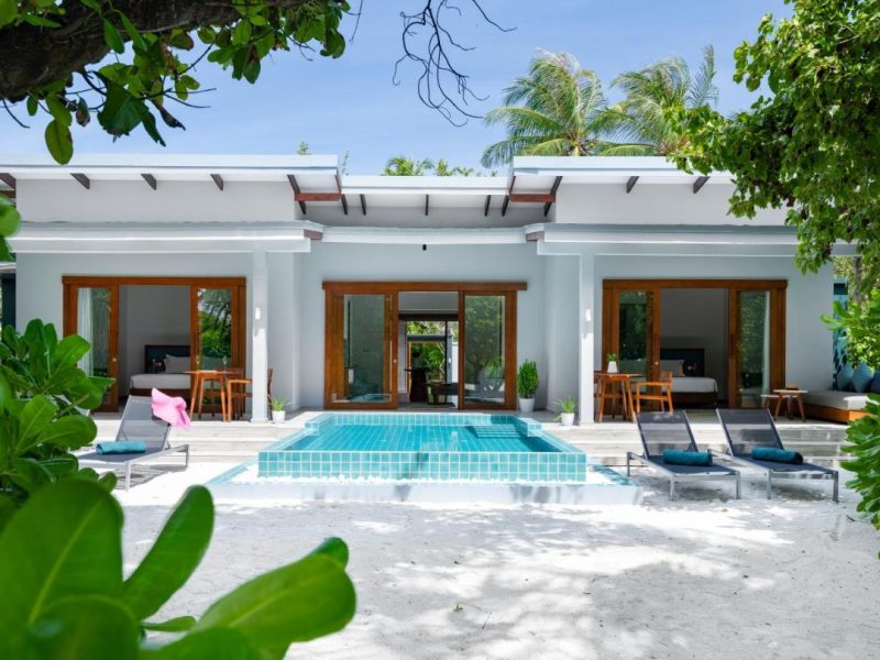 Two-Bedroom Sunset Beach Villa with Pool – Ifuru Island Maldives
