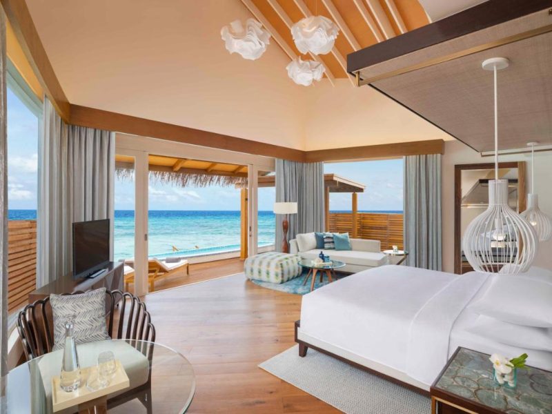 Overwater Pool Villa with Sunrise View, 1 Bedroom Villa, 1 King – JW Marriott Maldives Resort & Spa