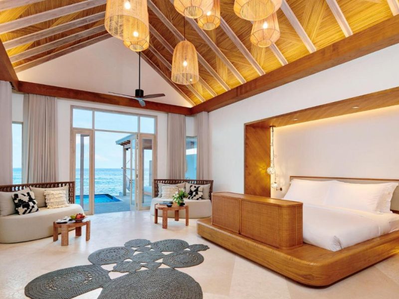 Two Bedroom Sunrise Water Villa With Pool – Sirru Fen Fushi Private Lagoon Resort