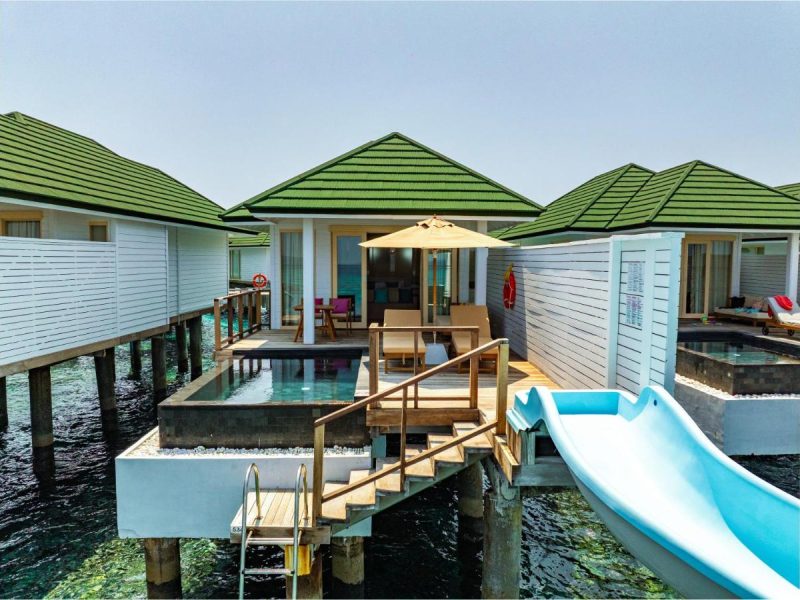 Lagoon Villa Pool + Slide – Free shared seaplane for 2 guests, minimum 7-night stay – Siyam World Maldives