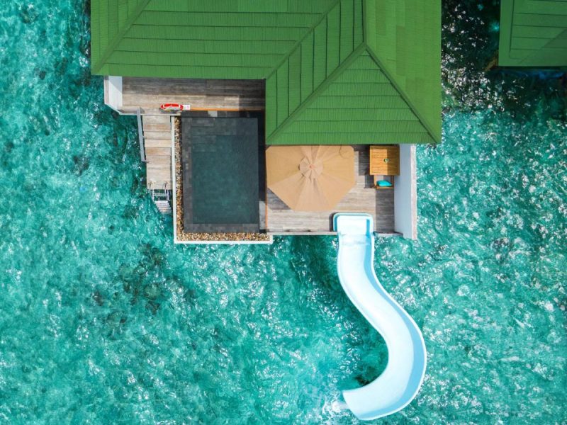 Ocean Villa with Pool + Slide – – Free shared seaplane for 2 guests, minimum 7-night stay – Siyam World Maldives